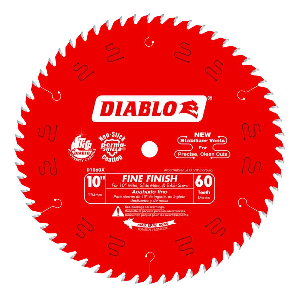 Diablo Fine Finish Blade 10 in 60T