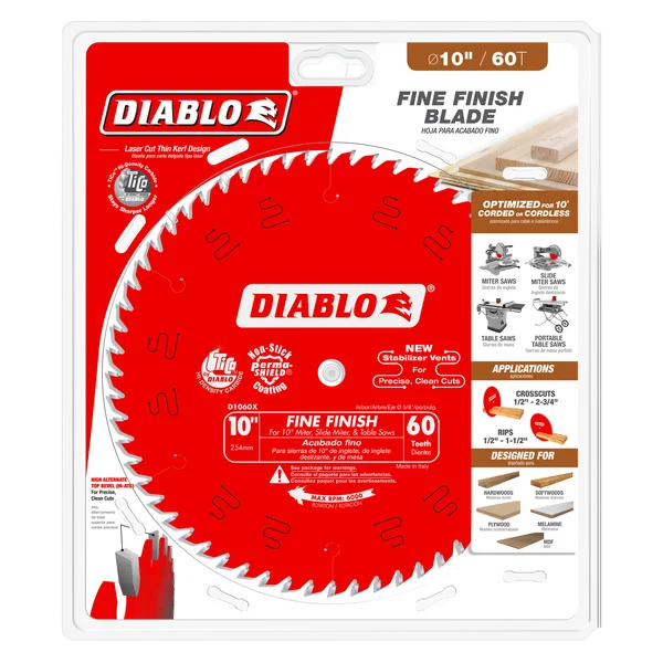 Diablo Fine Finish Blade 10 in 60T