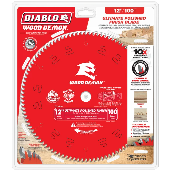 Diablo Ultimate Polished Finish Blade 12 in 100T