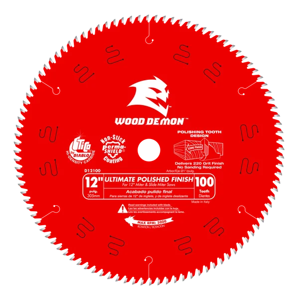 Diablo Ultimate Polished Finish Blade 12 in 100T