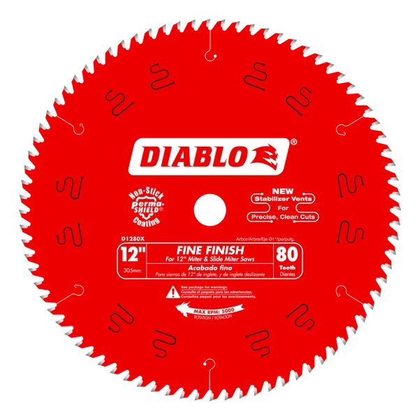 Diablo Fine Finish Blade 12 in 80T