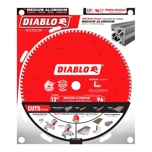 Diablo Medium Aluminum Cutting Blade 12 in 96T