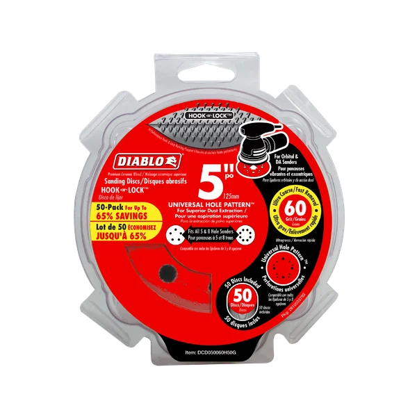 Diablo Hook & Loop ROS Sanding Discs 5 in 60 Grit (50 Pack)