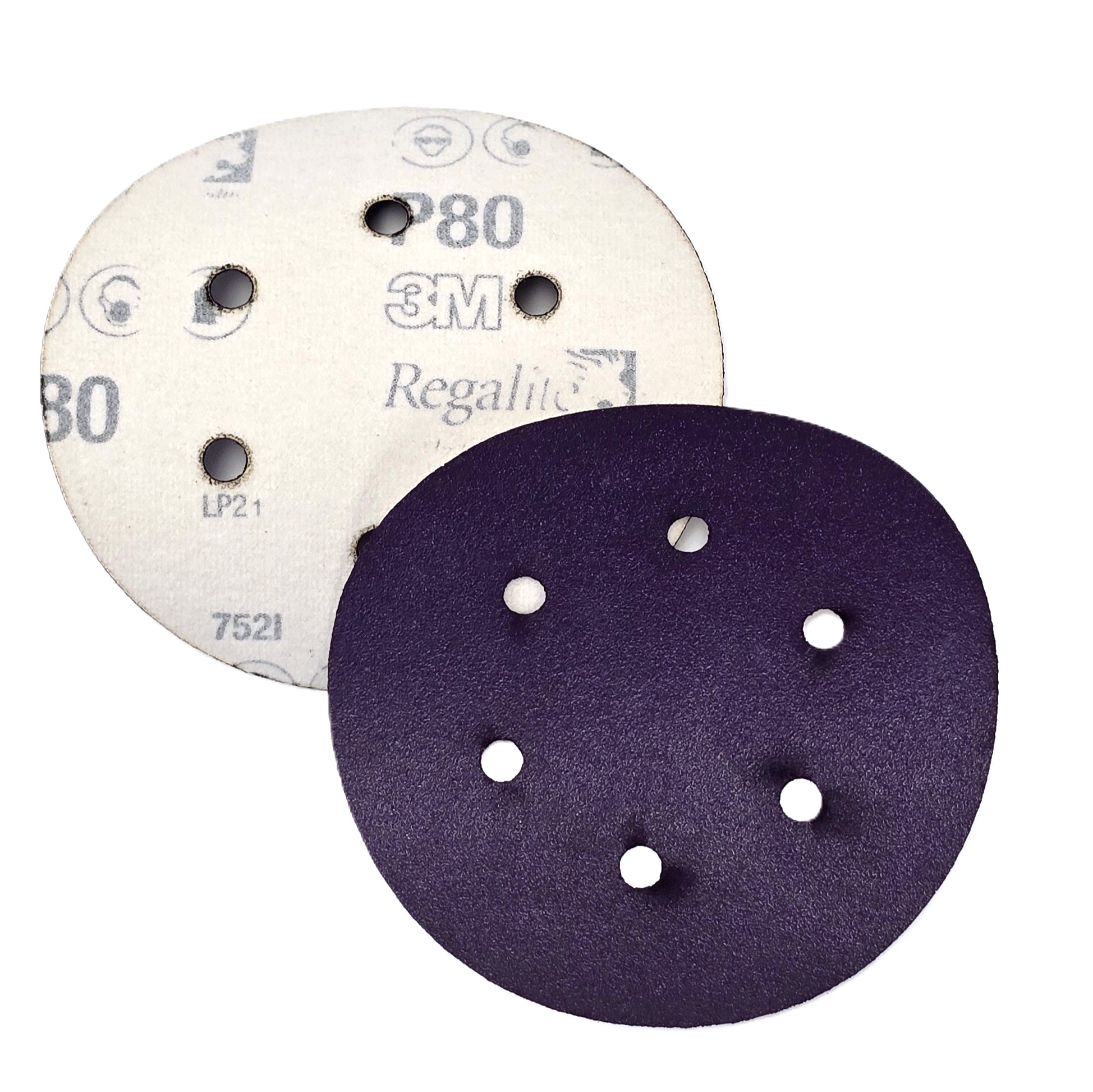 3M Regalite Hookit Disc 6 in 80 Grit (50/Box)