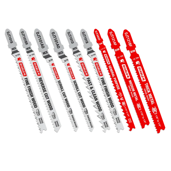 Diablo Jig Saw Blade Set Wood & Metal (10 Piece)