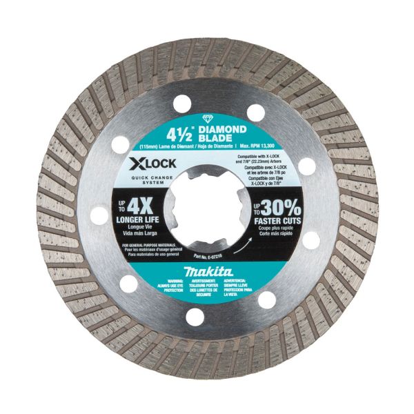 X-Lock Turbo Rim Diamond Blade 4-1/2 in Masonry
