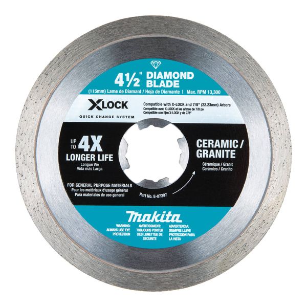 X-Lock Continuous Rim Diamond Blade 4-1/2 in Ceramic & Granite