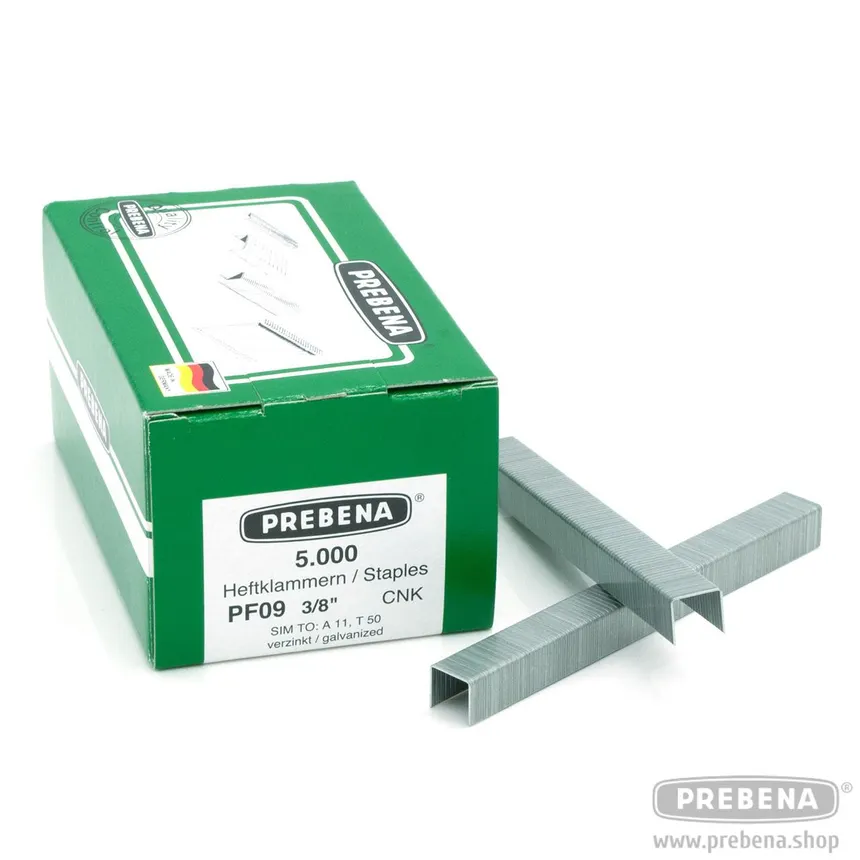Prebena Staples 3/8 in (5,000 Box)