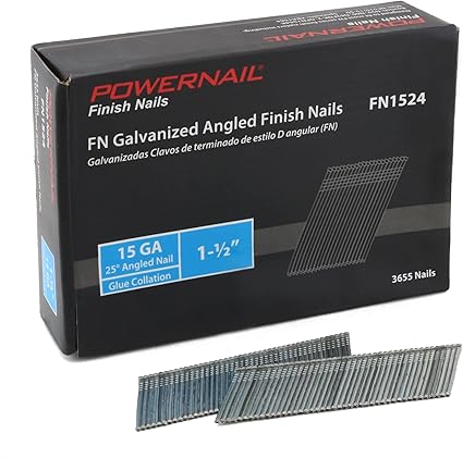 Finish Nails 15 GA 1-1/2 in 25° Angled