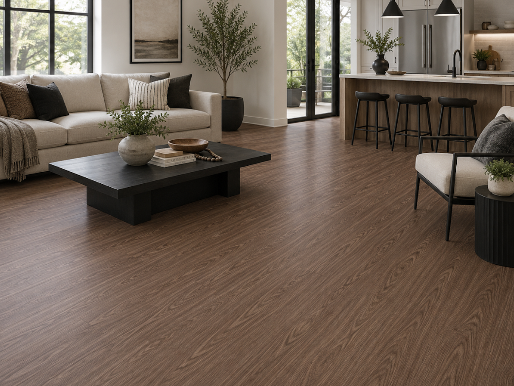 Pyzo-X Glue Down Flooring 7 in x 48 in – Utica Brown (2.0/0.15mm - 48.98 SF/Box)