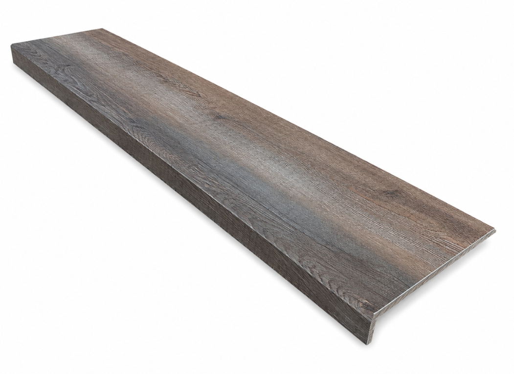 SPC Stair Tread Square with Return - Barrel