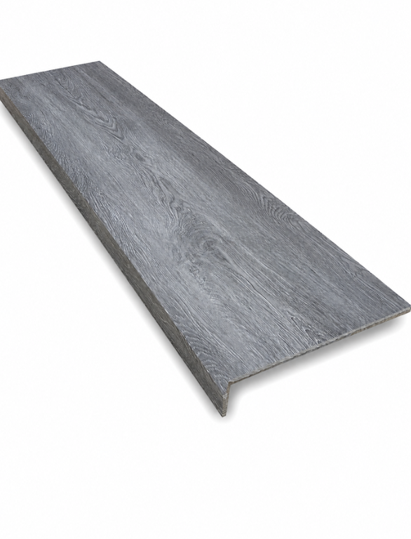 SPC Stair Tread Square with Return - Classic Gray