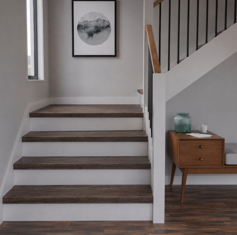 SPC Stair Tread Square with Return - Red Sea