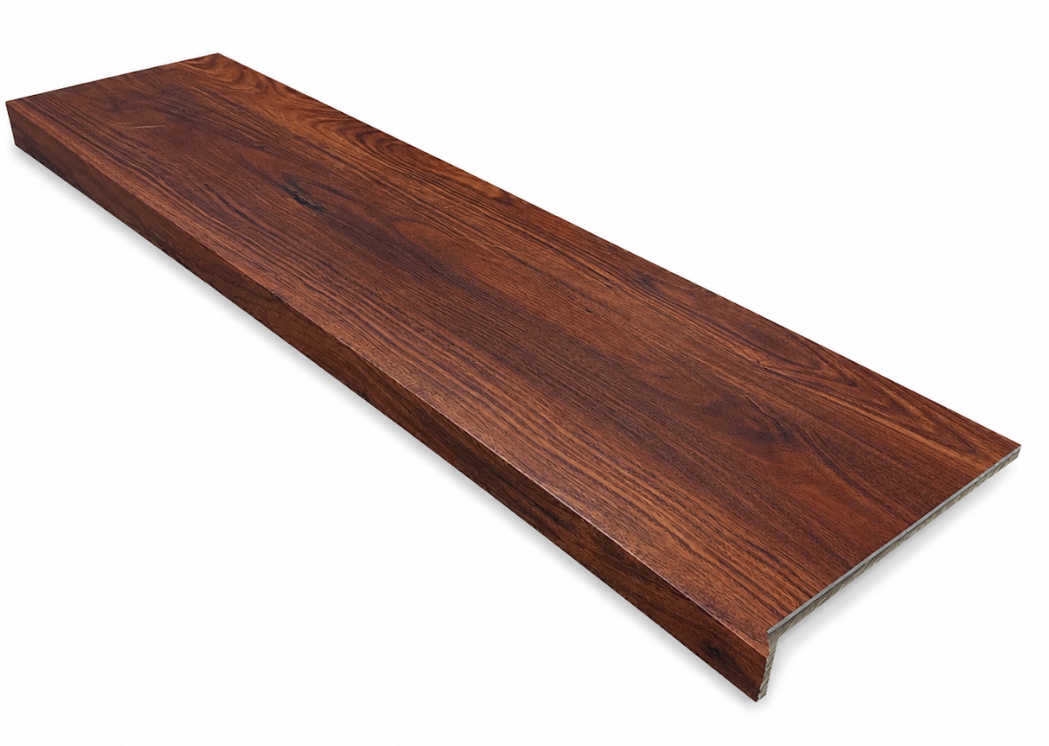 SPC Stair Tread Square with Return - Brazilian Cherry