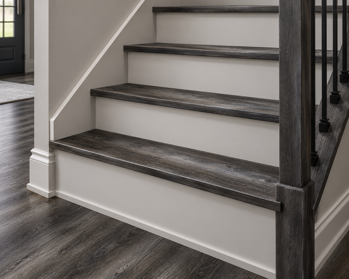 SPC Stair Tread Square with Return - Deep Ocean