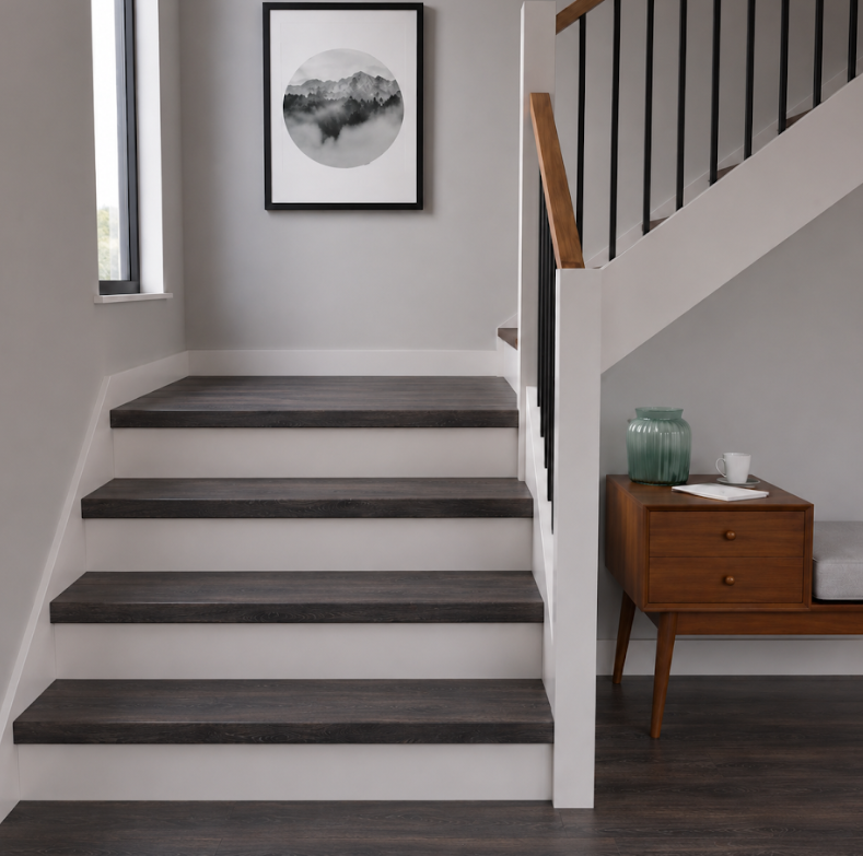 SPC Stair Tread Square with Return - Kodiak