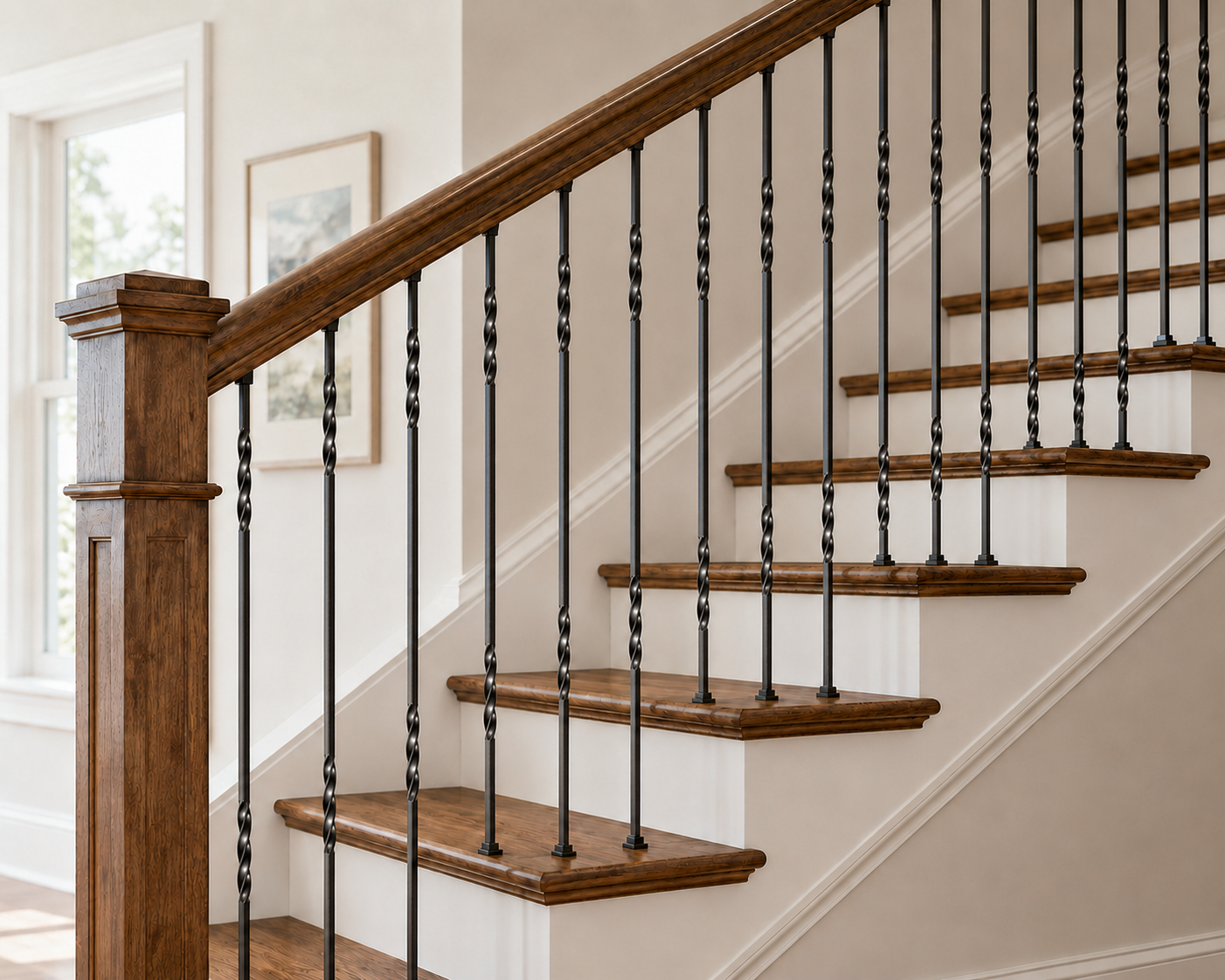 House of Forgings Double Twist Hollow Iron Baluster