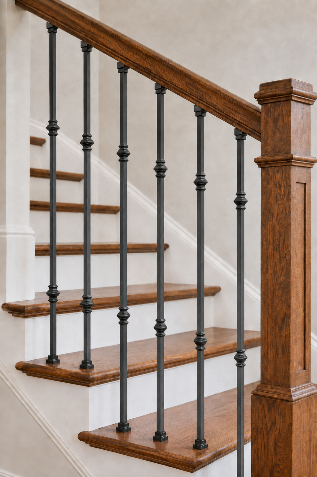 House of Forgings Double Knuckle Iron Baluster Satin Black