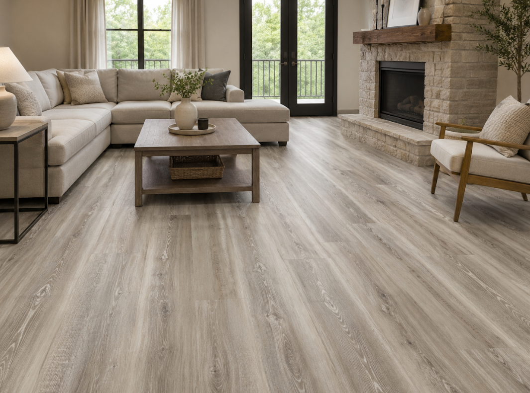 Pyzo-x HD 7000 SPC 12 Mil Flooring 7 in x 48 in – Rustic Beige (24.15 SF/Box)
