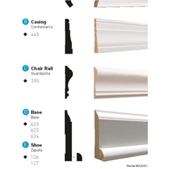4-1/4 Wood Primed Baseboard