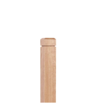 Newel Post Chamfered Top with Line Notch 3 1/2