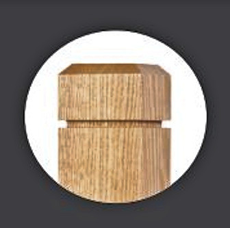 Newel Post Chamfered Top with Line Notch 3 1/2