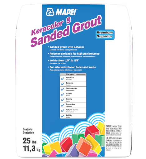 Mapei Sanded Grout 25lbs/Gray