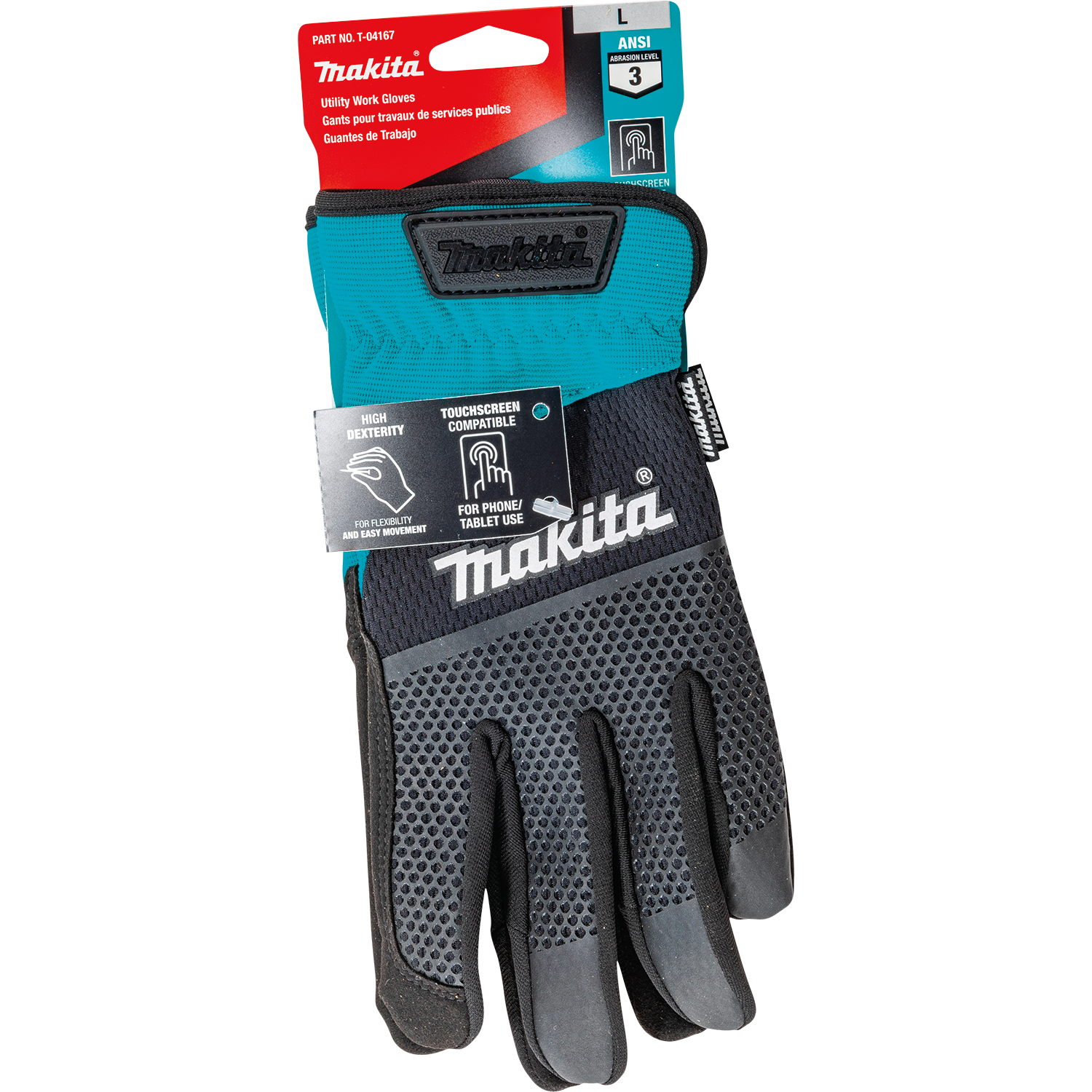 Open Cuff Flexible Protection Utility Work Gloves Large
