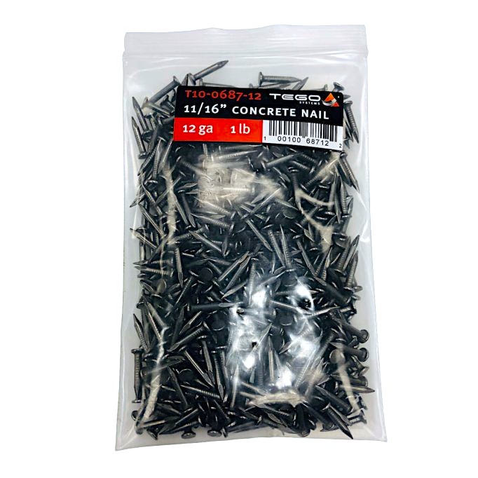 Tego Concrete Nails 12 GA 11/16 in (1 lb Bag)