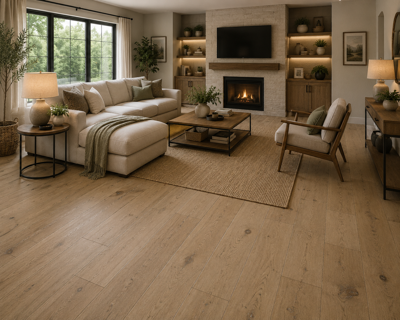 Azalea Lane Windsor Park Engineered Hardwood Flooring Powder 6-1/2 in
