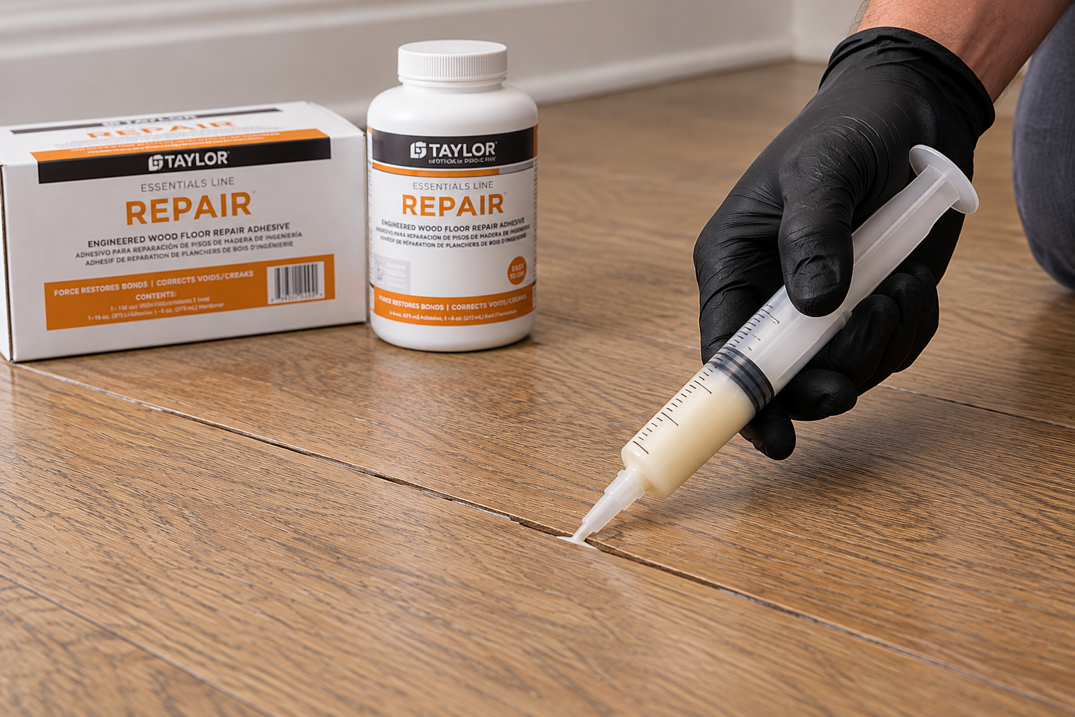 Taylor Adhesive hardwood flooring repair